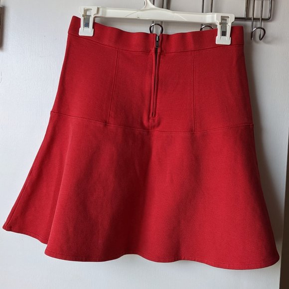 Madewell Red Flare A Line Mini Swing Skater Skirt Size 2 - Picture 8 of 8